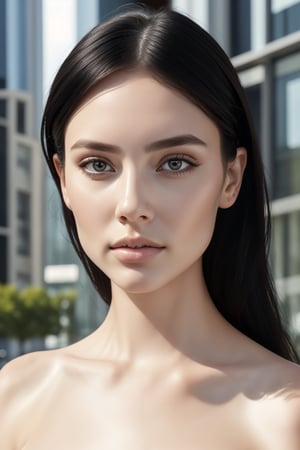 young woman. beautiful detailed face, black hair, pale skin, light skin, realistic skin, detailed fabric texture, detailed hair texture, perfect proportion, accurate, anatomically correct, highly detailed skin and face texture, modern, photorealistic, perfect face, hyper realism, mega realism, high quality. modern style, urban style, alternative style,REALISTIC