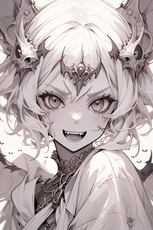 girl, cute, fangs (theme),r1ge,portrait,illustration,fcloseup,rgbcolor,emotion