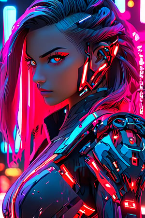 Girl, mdjrny-v4 Cyberpunk Soldier, gorgeous, princess, carbon fiber, neon white and red cybernetic armor, trimmed neon Steel, straight hair, goddess, hyper detailed, ((gorgeous detailed face)), ((beautiful detailed eyes)), galaxy eyes, 8k, symmetric, complimentary colors, insanely detailed, ultra sharp focus, elegance, majestic, masterpiece, complex, elegant, expansive, fantastical, Essence, golden ratio, high quality model, cinematic lighting, beautiful landscape, volumetric lighting, concept art, perfection, rich deep colors, Rim Lighting, Soft Lighting