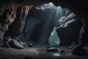 dark and mysterious cave with unique rock formations and hidden wonders