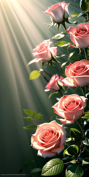 best quality,highly detailed,masterpiece,ultra-detailed,illustration,artbook,absurdres,wallpaper,colorful,realistic,photo
Wall of roses, dewdrops, morning sun, master photography, hyperrealism, floodlight, filter