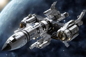 space, high_resolution, high detail, asteorid belt , realistic, realism, small speedy space ships, futuristic, ion_engines, space station, stream lined, action, 