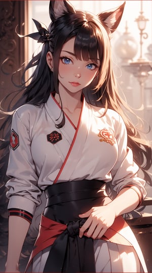 portrait,1 girl, menpo, sexy karate gi,nyantcha style