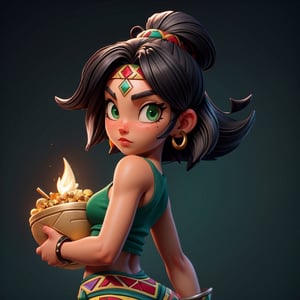4k,8k, detailed, detailed render, masterpiece of Treasures of Aztec, nike cotton tanktop, detailed face, detailed body, detailed eyes, small breast, black short hair, green eyes, full body shot,Treasures of Aztec, headband, big booty, cinematic contrast, cinematic p3 color, realistic clothes, realistic material clothes, detailed skin, volumetrics hair, Treasures of Aztec background, (film grain:1), perfect body, perfect ass, cute,model SD cute.