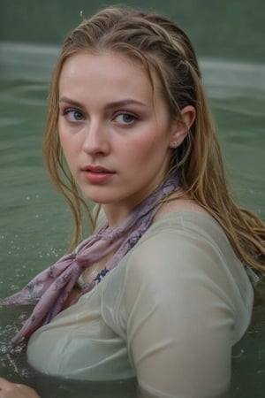 (wet clothes, wet hair, wet, wet face, wet skin,  : 1.4 ),(Chiaroscuro Solid colors background),( Beautiful wet German queen ),(greater details in definitions of face and eyes), (realistic and detailed wet skin textures), (extremely clear image, UHD, resembling realistic professional photographs, film grain), beautiful wet blonde hair,beautiful blue iris, ((wearing Baroque-style crimson dirndl ballgowns, royal cloak, clothes with vibrant colors, holding a shawl on hand, submerge,  hugging, very wet drenched hair, wet face:1.2)), infused with norwegian elements. The dress combines intricate lace and embroidery with colorful ballgown-inspired patterns. A wide obi belt cinches her waist, while puffed sleeves and delicate accessories complete the look, showcasing a striking fusion of cultures.,ct-drago
.
, soakingwetclothes, wet clothes, wet hair, Visual Anime,art_booster,anime_screencap,fake_screenshot,anime coloring