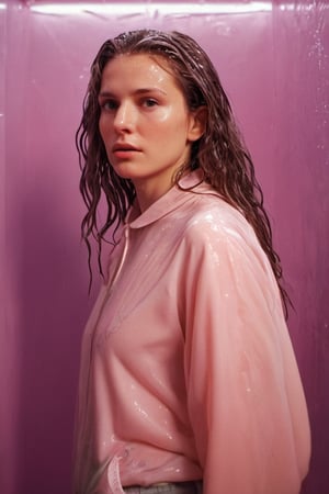(((Iconic extremely beautiful)))
(((delicate interplay of light and shadow, artistic expression, emotional resonance)))
(((1980s age style)))
(((Vivid light colors background)))
(((View zoom,view detailed)))
(((by Wes Anderson style))),cinematic style, (((wet clothes, wet hair, wet, wet face, wet skin, : 1.4))),soakingwetclothes