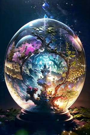 bubble,yggdrasil \(gbf\),1girl,  in a bubble, beautiful, elegant, fantasy ,mysticlightKA