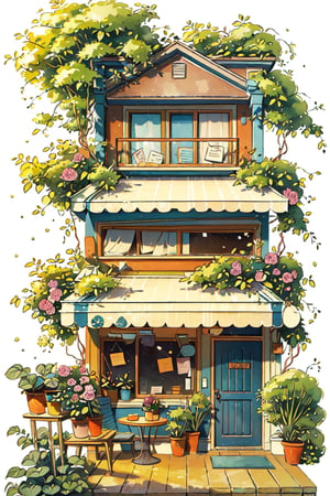 JZCG021,Flower store,coffee spot,tables,chairs,no one,windows,flowers,plants,potted plants,watercolor (medium),landscapes,doors,air conditioning,paintings (medium),traditional media,houses,outdoors,balconies,architecture,masterpiece,best quality,high quality,,Botanical,, masterpiece,best quality,high quality, ,
,house