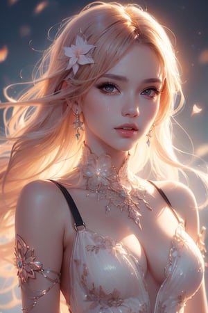 ((ultra detailed)),((Bright eyes)), (Detailed eyes) , 8k, blink blink, (Flowers as decorative makeup on the cheek), ((realistic skin)), ((focus detailed 2 straps on the shoulders of dress)) , ((shiny facial skin)), with colorful hair and a colorful dress, rossdraws pastel vibrant, rossdraws cartoon vibrant, style anime 8k, beautiful portrait, artgerm colorful!!!, ! dream artgerm, beautiful anime girl, styled digital art, art wallpaper 8k, digital art, extremely detailed artgerm,1 girl
