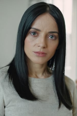 European woman with straight black hair, film gran, 4K