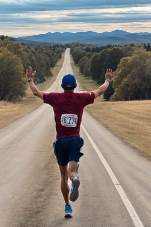 Amidst the picturesque backdrop of rolling hills and endless highways, Forrest Gump, the embodiment of relentless determination and innocence, embarked on his epic journey across the heartland of America. With his trusty running shoes pounding against the pavement, he traversed the sprawling landscapes, each step a testament to his unwavering spirit and unyielding resolve.

Behind him trailed a motley crew of admirers, drawn to his boundless optimism and unwavering dedication. From small towns to bustling cities, they followed in his wake, their faces alight with awe and admiration as they witnessed the remarkable feats of this humble yet extraordinary man.

As Forrest raced through the countryside, his admirers cheered him on with fervent enthusiasm, their voices blending into a chorus of support and encouragement. Along the way, they shared in his triumphs and tribulations, forming an unbreakable bond forged by the shared pursuit of dreams and the triumph of the human spirit.

Against the backdrop of a vast and diverse nation, Forrest's journey became a symbol of hope and inspiration, touching the hearts of all who crossed his path. And as he continued to run, guided by nothing more than the simple desire to keep moving forward, he reminded us all of the enduring power of perseverance and the boundless possibilities that await those who dare to chase their dreams.