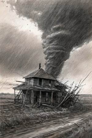 Intricate action film, portrait of a tornado in Kansas, in motion, windy, debris, farm, cinematography, raw photography, pencil, oil paint,
Grzegorz Rosiński, Gabriele Dell'otto, pencil sketch,pencil sketch