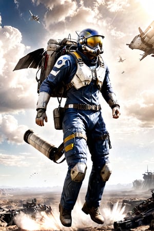 Prepare to take flight with the Skyward Soarer Gear in Fallout 5, a revolutionary combination of a flying backpack attachment and an aerodynamic suit designed for aerial exploration and traversal. This prompt guides you through the process of conceptualizing and crafting this innovative apparatus, pushing the boundaries of exploration in the post-apocalyptic world. Follow these steps to soar through the skies:

    Begin by sketching the sleek silhouette of the Skyward Soarer Gear, emphasizing its lightweight design, streamlined profile, and aerodynamic features. Use dynamic lines to convey the sense of speed and freedom inherent in this airborne apparatus.

    Enhance the outline by incorporating advanced features and specialized equipment tailored for aerial exploration. Integrate retractable wings, propulsion systems, and stabilization mechanisms to facilitate controlled flight and maneuverability.

    Highlight the flying backpack attachment's propulsion capabilities by integrating jet thrusters, rotor blades, or repulsor technology. Illustrate how the wearer can achieve vertical takeoff and sustained flight, propelled by the suit's advanced propulsion systems.

    Emphasize the suit's aerodynamic design by incorporating reinforced joints, flexible materials, and wind-resistant fabrics. Depict how the wearer can maintain stability and control during high-speed flight, minimizing drag and maximizing efficiency.

    Illuminate the suit's exploration capabilities by integrating advanced sensors, navigation systems, and imaging technology. Illustrate how the wearer can survey the landscape from above, mapping out terrain, locating points of interest, and uncovering hidden treasures.

    Utilize a color palette inspired by the sky and clouds, incorporating shades of blue, white, and silver to evoke the vast expanse of the heavens. Use accents of vibrant colors to highlight functional elements and technological components of the suit.

    Experiment with shading techniques to add depth and dimension to your sketch, capturing the play of light and shadow in the open sky. Embrace the exhilarating sensation of flight while infusing your artwork with a sense of adventure and discovery.

    Take a moment to review your design, making any final adjustments or additions to ensure that it encapsulates the essence of the Skyward Soarer Gear. Consider adding aerial landscapes, cloudscapes, or distant horizons to enhance the narrative depth of your illustration.

Prepare to ascend to new heights and explore the world from above with the Skyward Soarer Gear in Fallout 5. Whether you're a seasoned aviator or a newcomer to the skies, embrace the thrill of flight and embark on an aerial adventure unlike any other in the post-apocalyptic wasteland.