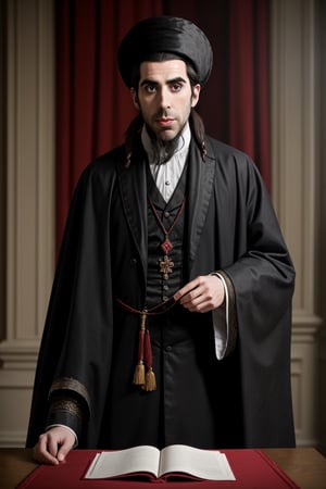  Sacha Noam Baron Cohen as Rasputin, black clothing