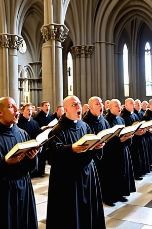 Franciscan Monks singing at cathedral when the (((Holy Spirit descends among them )))