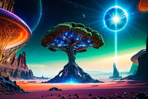 Diamond Tree on Alien Planet

