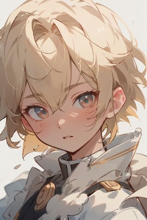 midjourney, beautiful, masterpiece, best quality, extremely detailed face, perfect lighting, best quality, ultra detailed, highly detailed, perfect face, 1 boy, young boy, short, fluffy short blonde hair, child, up close, solo character, kid