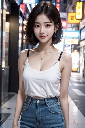 18 years old k-pop girl group member taller than 167, face, smile,short hair,hong kong girl,asian girl