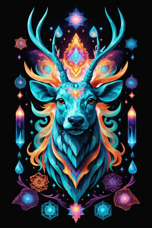 ayahuasca visions , beautiful cosmic chaos energy , patronus, transparent, caustics, magic, fantasy, composition, pastel colours, sacred geometry, minalmist design,clean line work, uv edges, transparent background, art image is centered with empty space as a boarder, high contrast, ultra detailed, not over comple