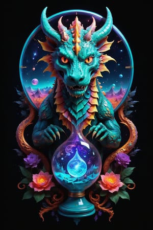 beautiful cosmic dragon that lives in skull of a god, chaos energy that forms a elegant hourglass and balanced scales,dragon , skulls,cosmic, nebulous soliloquy with psychatronic interface with god,transparent caustics,epic composition,universal energy, uv pastel colours, sacred geometry, minalmist design,clean line work, uv edges,neon, transparent background,elegant, art image is centered with empty space as a boarder, high contrast, ultra detailed, not over complex, hour glass of the universe , scales to weigh souls , trippy, uv, neon. Hourglass of time and space with worlds that tells a story inside, uv highlights 
 fractals, sacred  geometry  and vivid color, 
 . Spirit realm, metaphysical realm, esoteric,style , psychedelic landscape  , (masterpiece, best quality, ultra-detailed), (perfect hands, perfect anatomy), High detailed, detailed background, anatomically correct , beautiful face, detailed hands, perfect eyes, expressive eyes, score_9, score_8_up, score_7_up, best quality, masterpiece, 4k,visionary art,ULTIMATE LOGO MAKER [XL],bl4ckl1ghtxl,dd4ught3r,Sexy Girl score_9_up,extremely detailed,concept,Sexy Girl