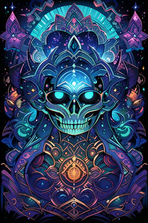 visionary art style , tarot card back art