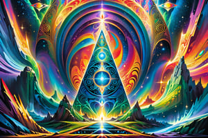 (( Psychedelic landscape environment in the style of visionary art,  center composition.symmetrical,over layers of sacred geometry, energy ribbons, psychedelic elements,Geometric Halftone,geometric patterns, sacred geometry,magical energy,visionary,Psychedelic,. Vibrant, visionary art, visionary art,hyper detailed, natural lighting, epic composition, dynamic image, with feeling of desire and Majesty)), uv color highlights, uv highlights colors, symmetrical image .center composition.symmetrical,over layers of sacred geometry, energy ribbons, psychedelic elements,Geometric Halftone,geometric patterns, sacred geometry,magical energy,visionary,Psychedelic, HDR,HD,sharp focus, ultra detail,high detail, dynamic, epic composition, visionary art ,,uv highlights,neon edges, high detail, ,sharp focus,   hd, rich tones (perfect hands, perfect anatomy), High detailed, detailed background, ,
 . Spirit realm, metaphysical realm, esoteric,style , psychedelic landscape  , (masterpiece, best quality, ultra-detailed), , High detailed, detailed background,  score_9, score_8_up, score_7_up, best quality, masterpiece, 4k,visionary art,ULTIMATE LOGO MAKER [XL],bl4ckl1ghtxl,dd4ught3rl score_9_up,extremely detailed,concept,