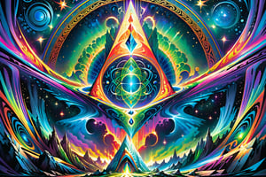 (( Psychedelic landscape environment in the style of visionary art,  center composition.symmetrical,over layers of sacred geometry, energy ribbons, psychedelic elements,Geometric Halftone,geometric patterns, sacred geometry,magical energy,visionary,Psychedelic,. Vibrant, visionary art, visionary art,hyper detailed, natural lighting, epic composition, dynamic image, with feeling of desire and Majesty)), uv color highlights, uv highlights colors, symmetrical image .center composition.symmetrical,over layers of sacred geometry, energy ribbons, psychedelic elements,Geometric Halftone,geometric patterns, sacred geometry,magical energy,visionary,Psychedelic, HDR,HD,sharp focus, ultra detail,high detail, dynamic, epic composition, visionary art ,,uv highlights,neon edges, high detail, ,sharp focus,   hd, rich tones (perfect hands, perfect anatomy), High detailed, detailed background, ,
 . Spirit realm, metaphysical realm, esoteric,style , psychedelic landscape  , (masterpiece, best quality, ultra-detailed), , High detailed, detailed background,  score_9, score_8_up, score_7_up, best quality, masterpiece, 4k,visionary art,ULTIMATE LOGO MAKER [XL],bl4ckl1ghtxl,dd4ught3rl score_9_up,extremely detailed,concept,