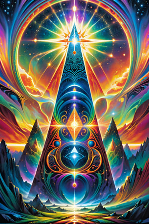 (( Psychedelic landscape environment in the style of visionary art,  center composition.symmetrical,over layers of sacred geometry, energy ribbons, psychedelic elements,Geometric Halftone,geometric patterns, sacred geometry,magical energy,visionary,Psychedelic,. Vibrant, visionary art, visionary art,hyper detailed, natural lighting, epic composition, dynamic image, with feeling of desire and Majesty)), uv color highlights, uv highlights colors, symmetrical image .center composition.symmetrical,over layers of sacred geometry, energy ribbons, psychedelic elements,Geometric Halftone,geometric patterns, sacred geometry,magical energy,visionary,Psychedelic, HDR,HD,sharp focus, ultra detail,high detail, dynamic, epic composition, visionary art ,,uv highlights,neon edges, high detail, ,sharp focus,   hd, rich tones (perfect hands, perfect anatomy), High detailed, detailed background, ,
 . Spirit realm, metaphysical realm, esoteric,style , psychedelic landscape  , (masterpiece, best quality, ultra-detailed), , High detailed, detailed background,  score_9, score_8_up, score_7_up, best quality, masterpiece, 4k,visionary art,ULTIMATE LOGO MAKER [XL],bl4ckl1ghtxl,dd4ught3rl score_9_up,extremely detailed,concept,