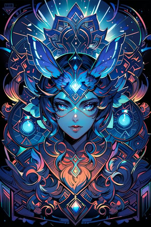 visionary art style , tarot card back art