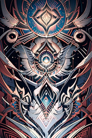  visionary art ,pen art, symmetrical,