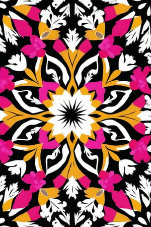 (only colors, purple, black, gray, white, gold , pink) Vector, rug design, colorful illustration , vector art, (symmetrical)