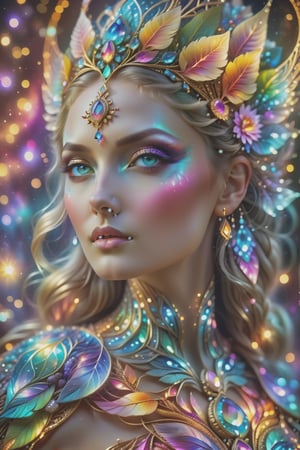 Ancient Elegant astral Goddess of love and magic by Anna Dittmann,and  android jones. Vibrant, visionary art, visionary art,hyper detailed,intricate detailed garment design, perfected facial detail, detailed eyes, ultradetailed, natural lighting, epic composition, dynamic pose, with feeling of desire and Majesty uv color highlights, uv highlights colors, symmetrical .center composition. hd, rich tones, hdr, (masterpiece, best quality:1.4), (ultra-detailed, 8k, uhd),ULTIMATE LOGO MAKER [XL],DonMB4nsh33XL ,vivid colors,neon highlights,DonMW15pXL,bl4ckl1ghtxl