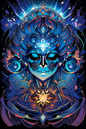 visionary art style , tarot card back art