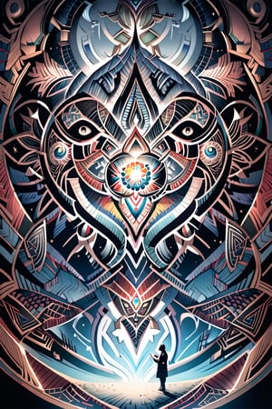  visionary art ,pen art, symmetrical,