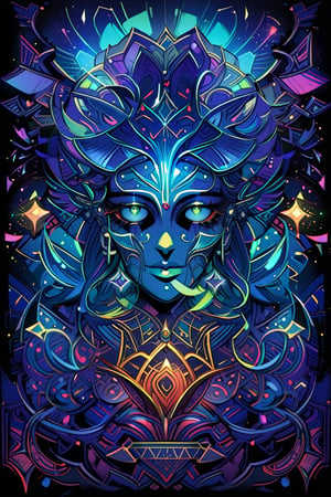 visionary art style , tarot card back art