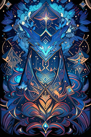 visionary art style , tarot card back art