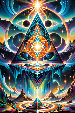 (( Psychedelic landscape environment in the style of visionary art, the dark star, the forsaken light in the center of a landscape of dream and spiritual reality, center composition.symmetrical,over layers of sacred geometry, energy ribbons, psychedelic elements,Geometric Halftone,geometric patterns, sacred geometry,magical energy,visionary,Psychedelic,. Vibrant, visionary art, visionary art,hyper detailed, natural lighting, epic composition, dynamic image, with feeling of desire and Majesty)), uv color highlights, uv highlights colors, symmetrical image .center composition.symmetrical,over layers of sacred geometry, energy ribbons, psychedelic elements,Geometric Halftone,geometric patterns, sacred geometry,magical energy,visionary,Psychedelic, HDR,HD,sharp focus, ultra detail,high detail, dynamic, epic composition, visionary art ,,uv highlights,neon edges, high detail, ,sharp focus,   hd, rich tones (perfect hands, perfect anatomy), High detailed, detailed background, ,
 . Spirit realm, metaphysical realm, esoteric,style , psychedelic landscape  , (masterpiece, best quality, ultra-detailed), , High detailed, detailed background,  score_9, score_8_up, score_7_up, best quality, masterpiece, 4k,visionary art,ULTIMATE LOGO MAKER [XL],bl4ckl1ghtxl,dd4ught3rl score_9_up,extremely detailed,concept,