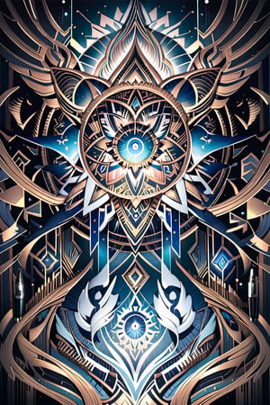  visionary art ,pen art, symmetrical,