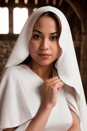 professional photograph, novice of a medieval temple in a white cape,
innocence, white is a color associated with purity and spirituality, beautiful
face of woman, skin with pores, peach fuzz, viral, 1DX Mark III,
Canon EF 85mm f/1.4 L IS USM Lense, shutter speed 1/125,
aperture f/11.0, ISO 100, 8k, HDR, ambient lighting, cinematography,
photorealistic, epic composition, cinematic, color grading,
depth of field, hyper-detailed, editorial photography,
photoshoot, super-resolution