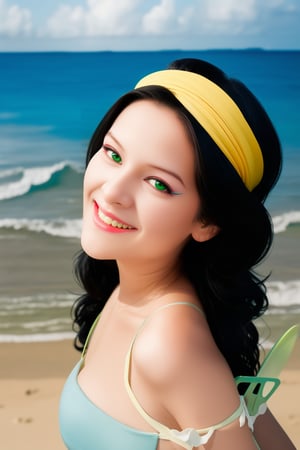 score_9,score_8_up,score_7_up,score_6_up,score_5_up,score_4_up BREAK
1girl, alyxvance, tan skin, black hair, multicolored hair, green eyes,headband, 
red bikini,
waving, smile, solo, looking at viewer, sea, sand, blue sky, tropical island background  