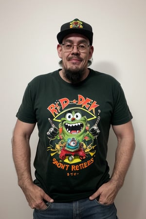 Rat Fink t-shirt model Mr Gasser and the Weirdos Ed “Big Daddy” Roth Kar Kultur Hot Rod t-shirt Rat Fink