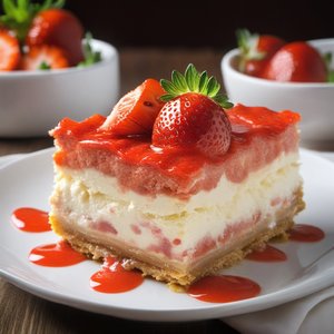 Food photography, Strawberry Cheesecake Lasagna