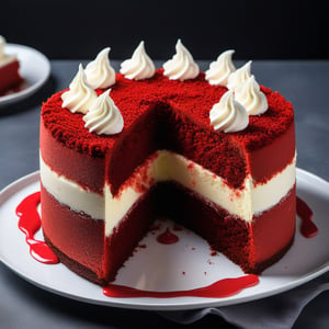 Food photography, Red Velvet Cheesecake Cake