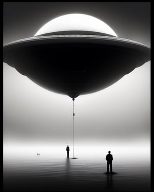 Andy Fairhurst style, (minimalism:1.5), black and white photography, science-fiction, 