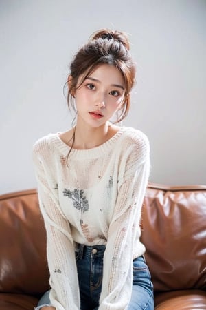 1girl,sweater,white background,girl1-den,