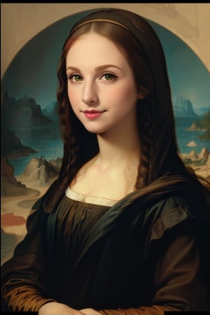 (8k, RAW photo, photorealistic:1.25) ,best quality, ultra high res, depth of field, chromatic aberration, caustics, Broad lighting, natural shading,perfect eyes, 
mona lisa by leonardo da vinci