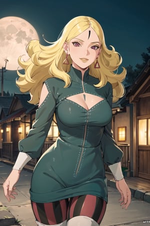 masterpiece, best quality, Delta, delta_dress, earrings, smile, (upper body), best quality, masterpiece, intricate details, scenary, city, outdoors, night, sky, moon, trending on Artstation,1 girl, solo,looking at viewer, thigh gap, cowboy shot, standing,(intricately detailed, hyperdetailed), blurry background,depth of field, best quality, masterpiece, intricate details, tonemapping, sharp focus, hyper detailed, trending on Artstation,1 girl, high res, official art