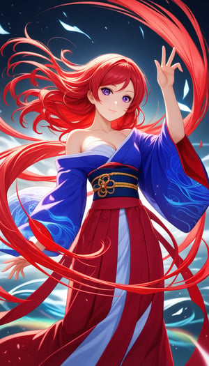 score_9, score_8_up, score_7_up,  lovelive_maki, maki nishikino, red hair, maki as doll, ultra Realistic,Extreme Detailed,beautiful Prism light,stardust,rainbow-colored light,
Glass made ultra Detailed oiran Girl,ultra transparent,wearing luxury high-tech kimono,walk, dancing oiran,