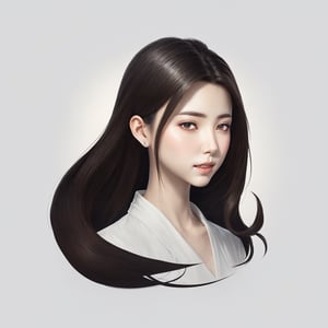 1girl, solo, long hair,Unique Masterpiece,logo