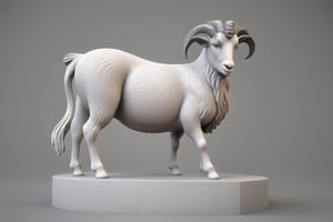 3D texture surrounding the statue of a goat, European style, 3D materials, grayscale, high quality, detail.,Enhance
